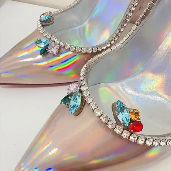 Christian Louboutin Chick Queen Iridescent Jewel Red Sole Pumps - New - Picture 7 of 12